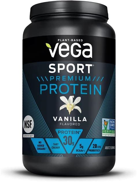 Vega Sport Premium Proteína en polvo sabor a vainilla vegana 30