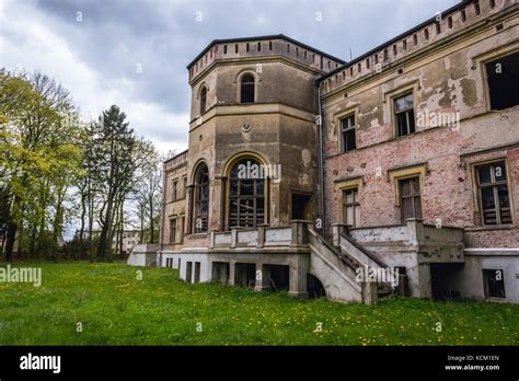 Abandoned Gothic Revival Palace In Drezewo Village In West Pomeranian