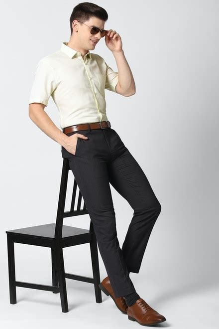 Buy Men Cream Regular Fit Formal Shirts Online 631089 Peter England