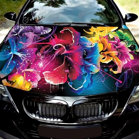 Skull Car Hood Wrap Full Color Vinyl Decal Skeleton Sticker 3 Etsy