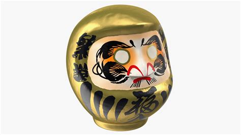 Japanese Daruma Doll Gold 3d Model 19 3ds Blend C4d Fbx Max Ma