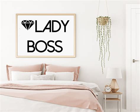 Office Wall Art Lady Boss Boss Babe Digital Download Etsy