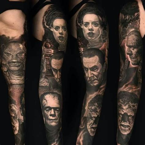 Nikko Hurtado Universalmonsters Tattoo Sleeve Movie Tattoos Monster