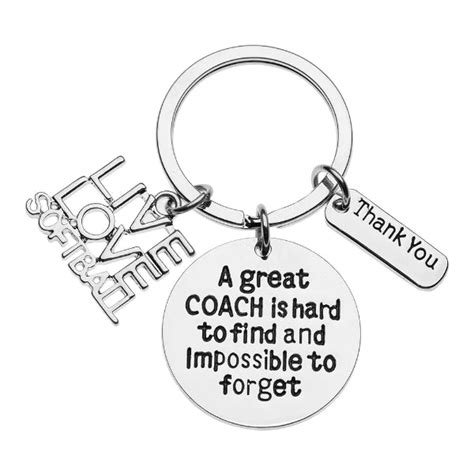 Softball Coach Keychain- Great Coach is Hard to Find But Impossible to