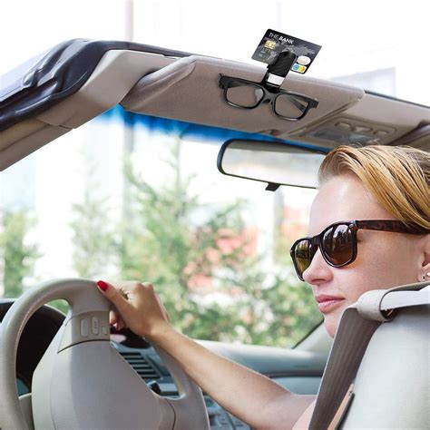 Buy Auto Glasses Holder Portable Ticket Card Clamp Car Sun Visor Sunglasses Clip Abs Eyeglasses