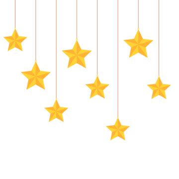 Hanging Shiny Stars Gold Stars Hanging Decoration Star Suspension