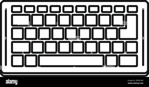 Computer keyboard icon, outline style Stock Vector Image & Art - Alamy