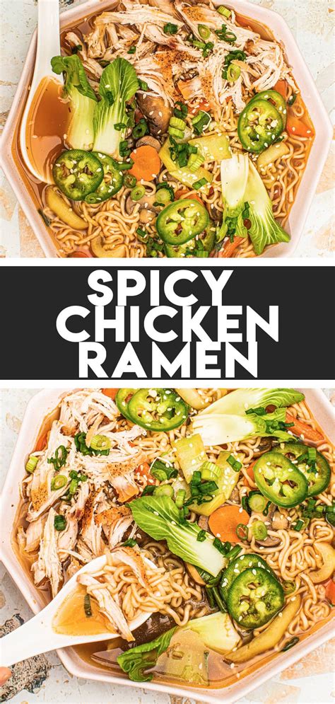 Easy Easy Spicy Chicken Ramen Soup - College Housewife