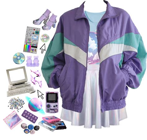 Webcore Outfit Shoplook Vaporwave Fashion Vaporwave Outfits