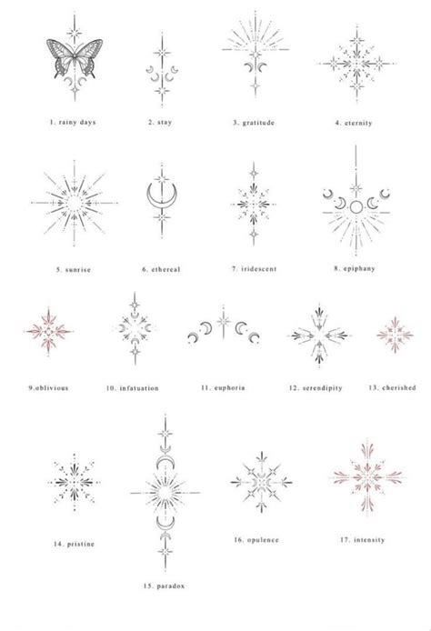 The Different Types Of Snowflakes Are Shown In Black And White With