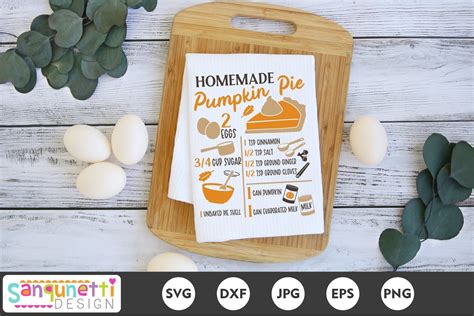 Homemade Pumpkin Pie Recipe Graphic By Sanqunetti Design Creative Fabrica