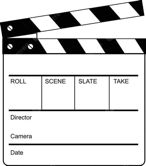 Retro Black And White Film Slate Clapperboard Cue Card And Clacker