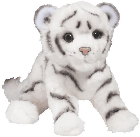 White Tiger Cub 14” Stuffed Plush Animal from Animalden