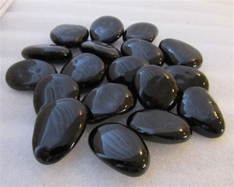 Black Glass Pebbles Midland Stone Uk