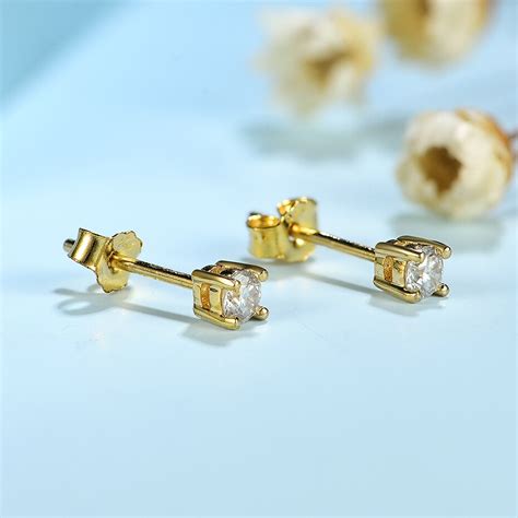 Boucles D Oreilles En Pierre Pr Cieuse De Moissanite En Argent