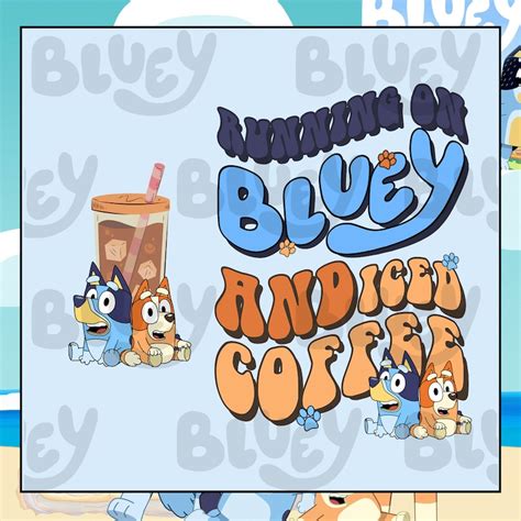 Running On Bluey Png Bluey And Bingo Png Bluey Iced Coffee Etsy