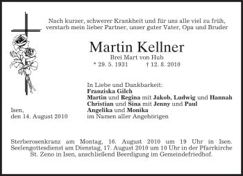 Traueranzeigen Von Martin Kellner Trauer Merkur De