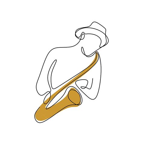 Jazz Musical Instruments Vector PNG Images, Continuous Line Drawing Of ...