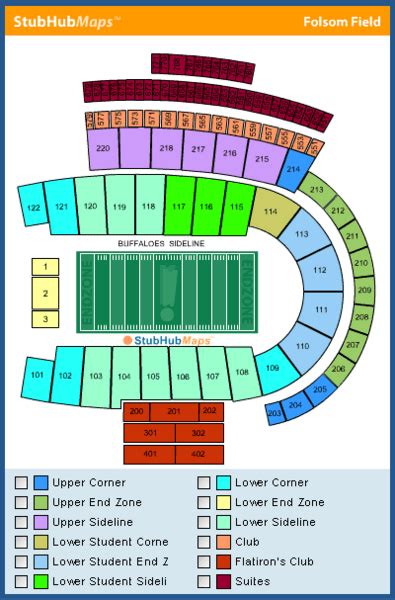 Cu Boulder Stadium Seating Chart Stadium Seating Chart