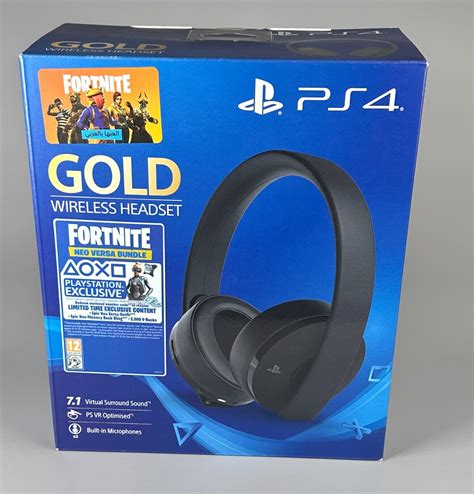 Sony Playstation 4 Gold Wireless Headset Bundle Fortnite Neo Versa