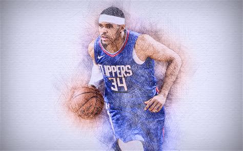 Download Wallpapers Tobias Harris 4k Artwork Basketball Stars Los