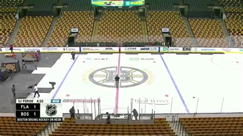 Transforming Td Garden Boston Celtics Floor To Boston Bruins Ice Youtube