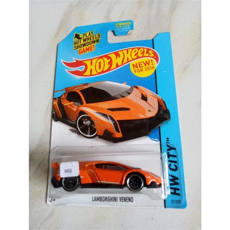 Hot Wheels Lamborghini Veneno Orange Deed Shopee Malaysia