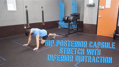 Hip Posterior Capsule Stretch With Inferior Mobilization Youtube