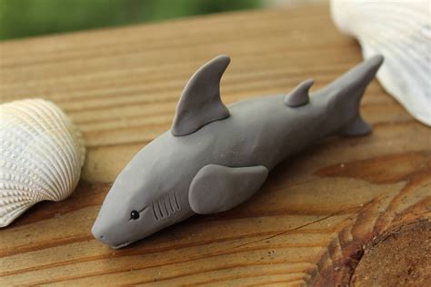 Shark Figurine Polymer Clay Shark Figurine Polymer Clay Animal