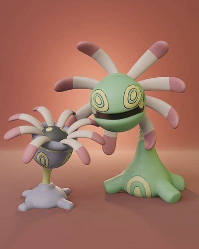 Pokemon Lileep And Cradily 3d Model 3d Printable Cgtrader