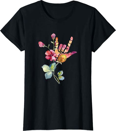 Show Your Deaf Pride With This Floral Ily Love Sign Language T Shirt