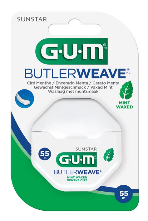 1855 Gum Butlerweave® Mint Wax Floss 60 Yd Sunstar