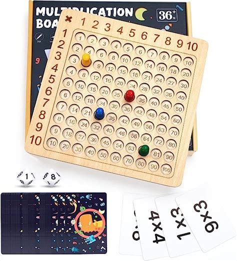 Wisplye Multiplikationstafel Holz Multiplikation Brettspiel Mathe