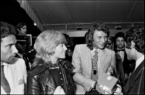 Photo Jean Marie Périer Nathalie Delon et Johnny Hallyday au