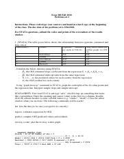 Problem Set 2 Pdf Econ 300 Fall 2018 Problem Set 2 Instructions