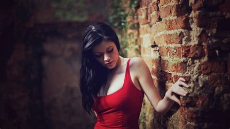 Black Women Model Portrait Brunette Wall Photography Dress