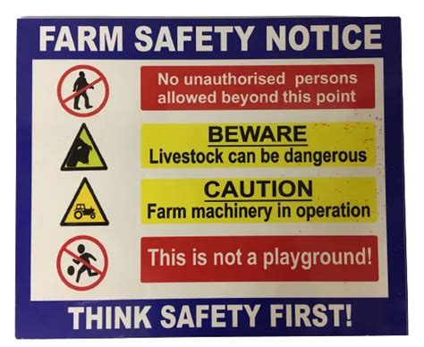 Farm Safety Notice Sign 500x400mm McCabe Feeds