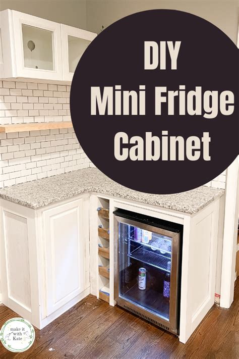 DIY Mini Fridge Cabinet Corner Coffee And Wine Bar Make It With Kate