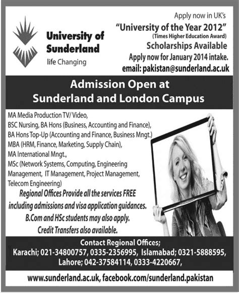 University of Sunderland Admissions 2015 in London Campus | LearningAll