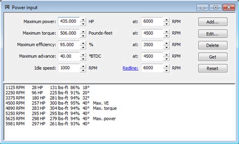 Speed-Wiz engine power plot