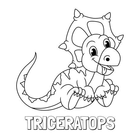 Sitting Triceratops Coloring Page Top Paint Coloring Pages