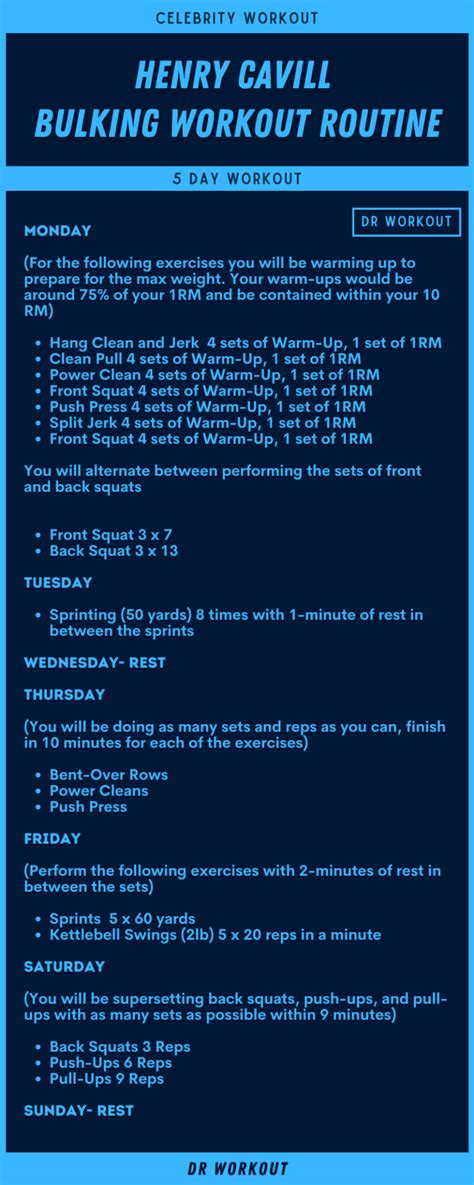 Henry Cavills Workout Routine Dr Workout