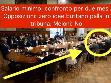 Salario Minimo Confronto Per Due Mesi Opposizioni Zero Idee Buttano