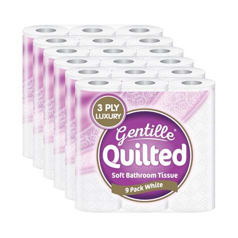 Gentille Quilted 3ply Toilet Rolls 6 Packs Of 9 54 Rolls Nova Tissue