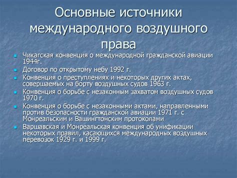 Международное воздушное право - презентация онлайн