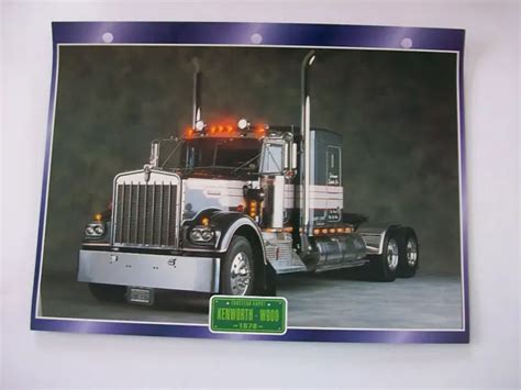 Carte Fiche Camion Tracteur Capot Kenworth W Eur Picclick It