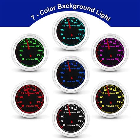 Mm Car Voltmeter V Volt Gauge Color Led Display Screen