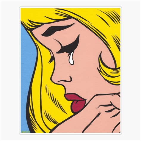 Onim Blonde Crying Comic Girl Sticker Phone Decal Water Bottle Stickers Car Decals Funny
