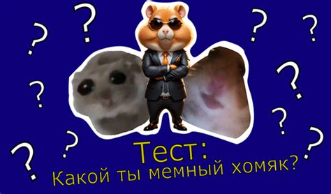 Тест: Какой ты мемный хомяк? (ад R.K.Y.H.) - Яндекс Игры