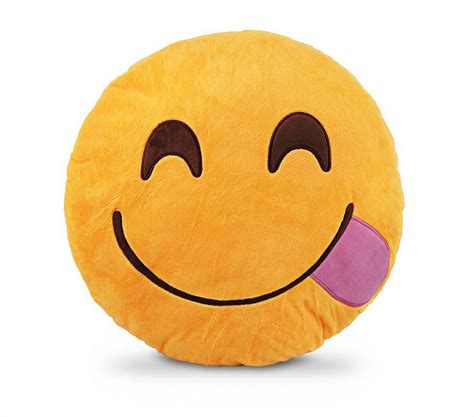 Emoji Smiley Emoticon Yellow Round Cushion Pillow Size 31 31 7 Cm